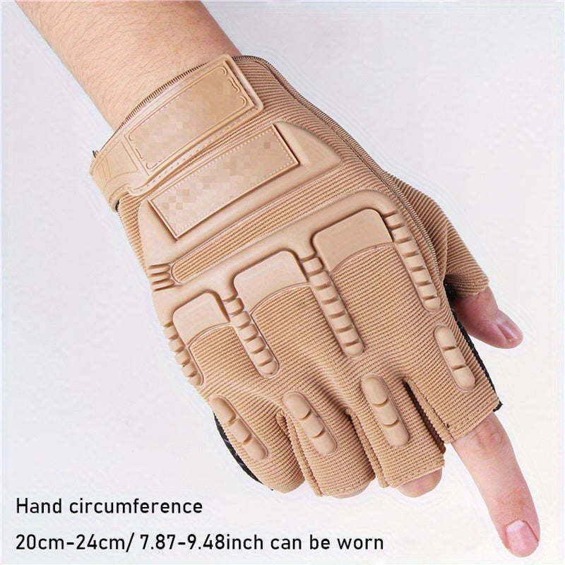 Outdoor Tactical Half Finger Gloves - Cycling Fitness Mountaineering Combat