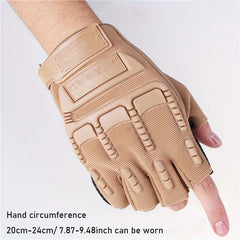 Outdoor Tactical Half Finger Gloves - Cycling Fitness Mountaineering Combat
