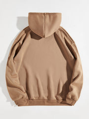 Graphic Print Drawstring Loose Hoodie Casual Hooded Pocket Sweatshirt