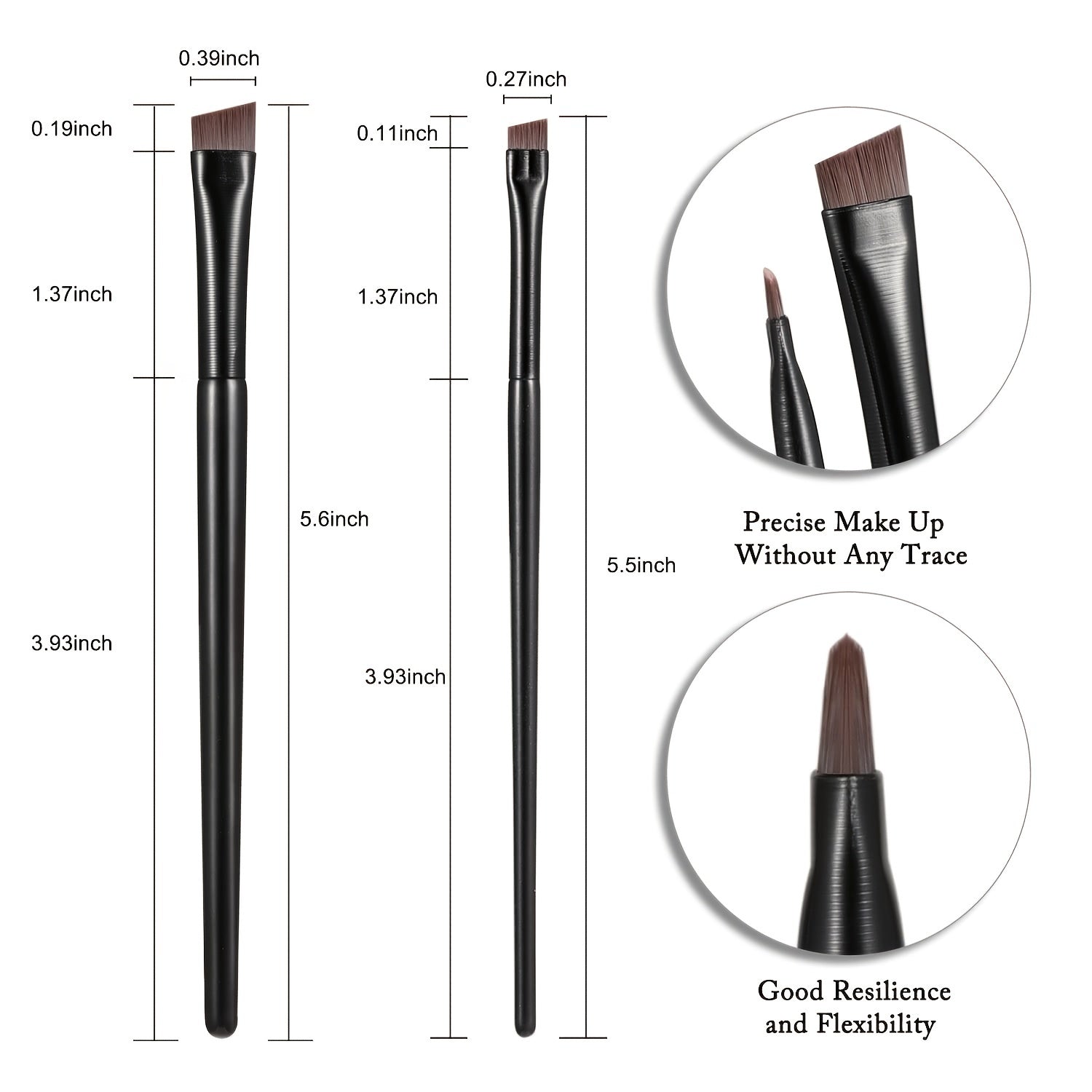 Ultra Thin Slanted Eyeliner Brush for Precise Application