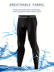 Men's Sports Leggings Active High Stretch Compression Pants