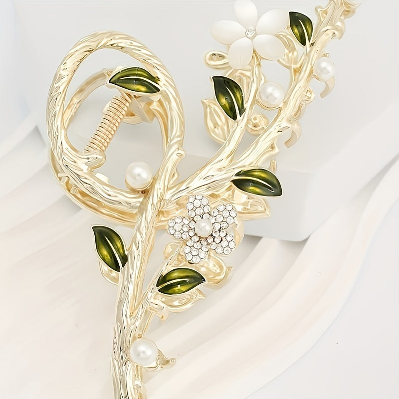 Large Flower Hair Clip Metal Claw Hair Accessory Girls Kids