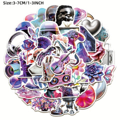 50pcs Retro Acid Vaporwave Graffiti Stickers for Laptop Helmet Cup