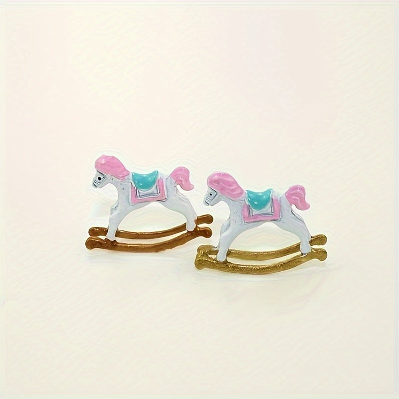 Mini Wooden Horse Decoration Ornament Toy