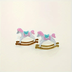 Mini Wooden Horse Decoration Ornament Toy