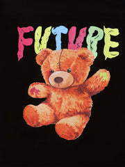 Colorful FUTURE Print 2pcs T shirt & Shorts Set Kids Clothes For Summer