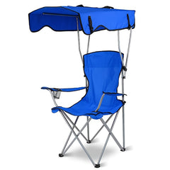Portable Beach Chair with Shade - Outdoor Picnic and Fishing Gear
