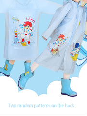 Astronaut Graphi Raincoat for Kids, Hooded Outdoor School Gift