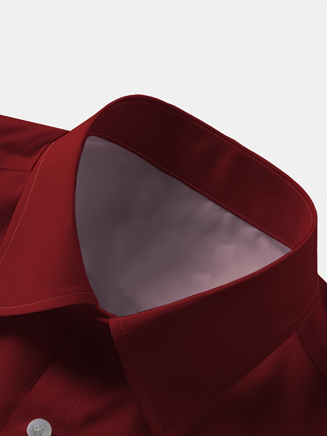 Men's Red Striped Lapel Shirt with Santa Print