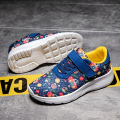 Halloween Cartoon Pattern Low Top Sneakers for Boys