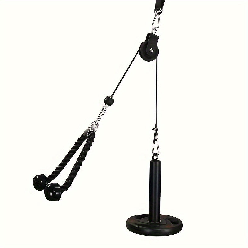 Adjustable Wire Rope PU Tricep Training Rope for Home and Gym