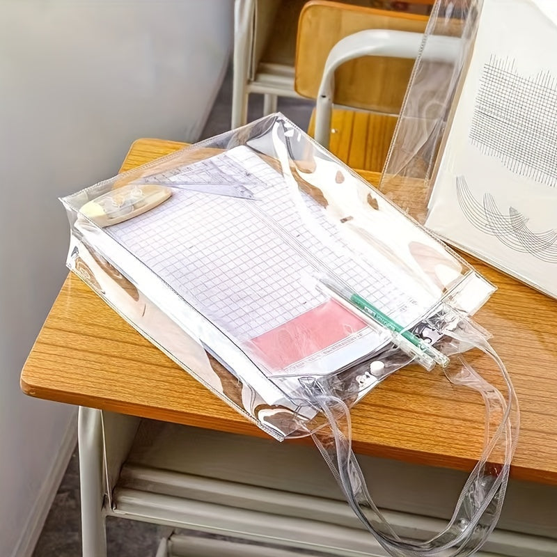 Transparent Test Paper Storage Bag PVC Information File Folder