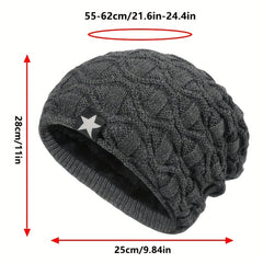 Winter Beanies Velvet Knitted Warm Hat Ear Protection Hat