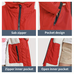 Kids Waterproof Changing Robe w/ Pockets - Warm & Windproof