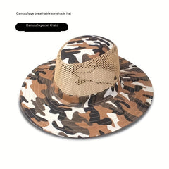 Camouflage Sun Hat for Fishing Mountaineering Camping UV Protection