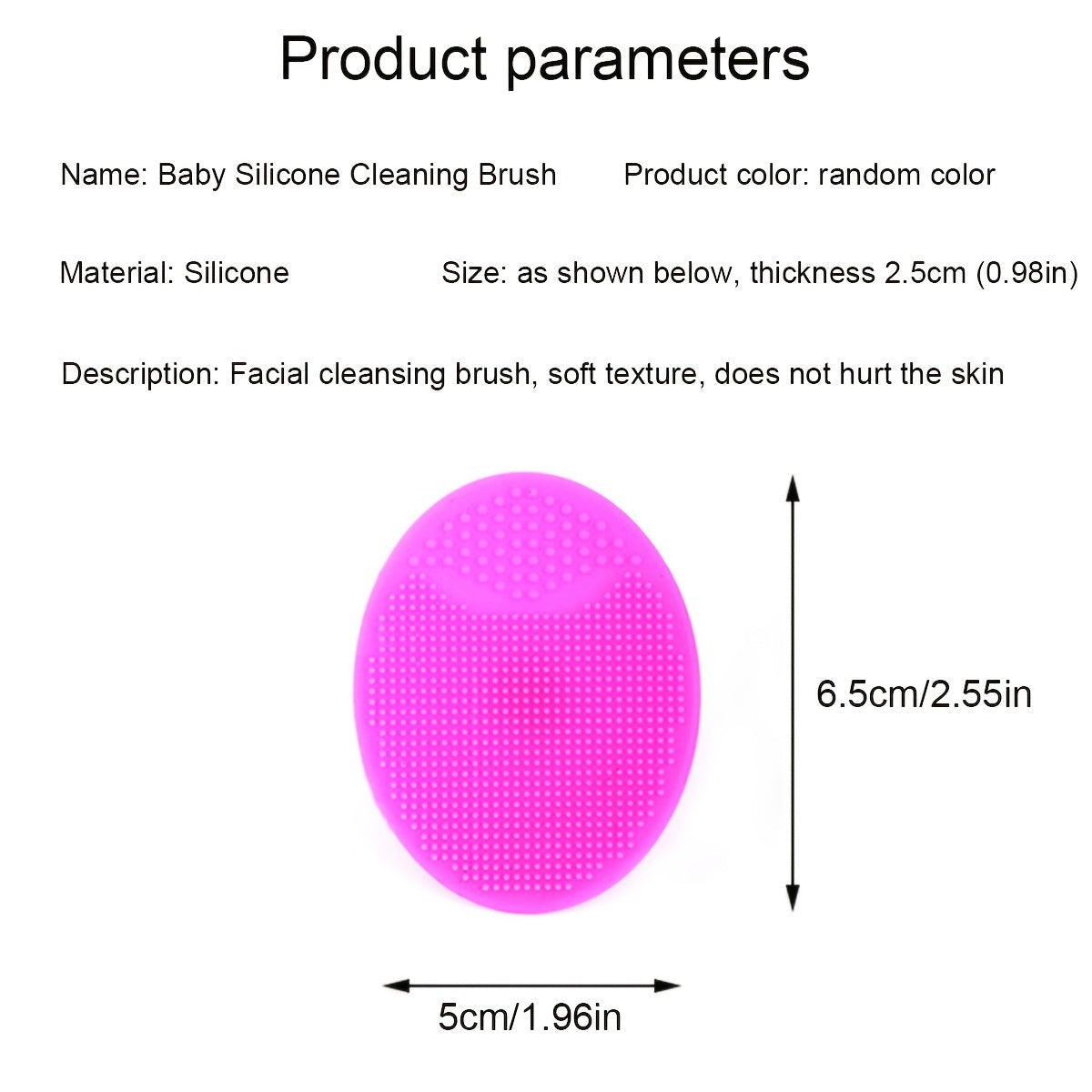 1pc Soft Silicone Baby Shampoo Brush Bath Cleaning Brush