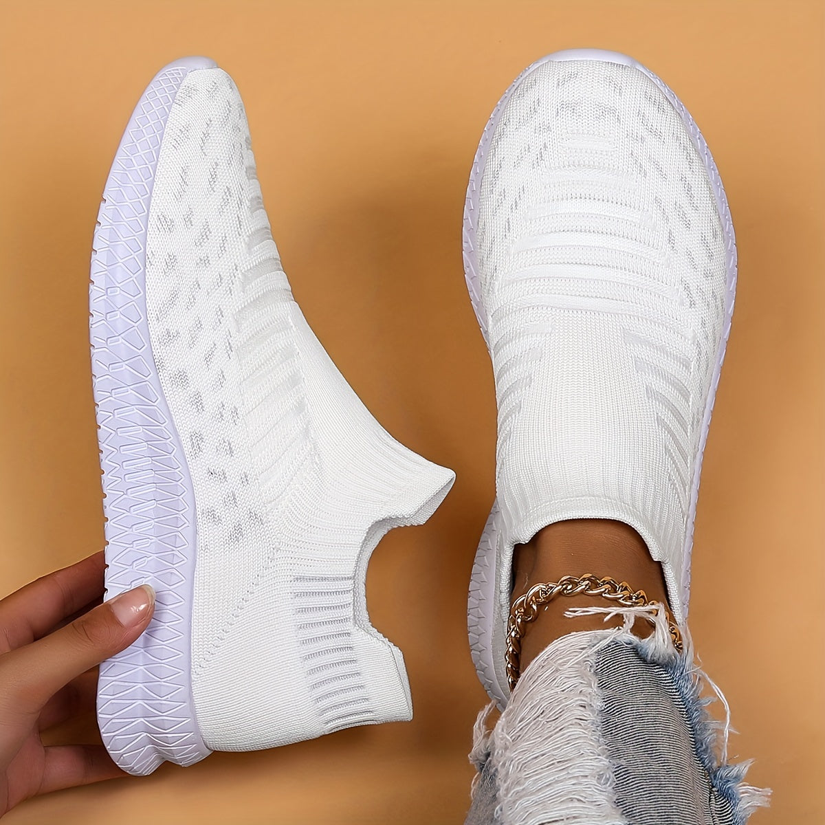 Women's Mesh Breathable Tennis Sports Shoes Lightweight Non-slip Travel Shoes