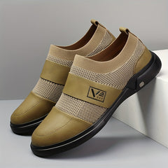 Men's Knitted Breathable Loafers Slip On Casual Shoes