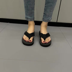 Women's Lightweight Comfortable Solid Flip Flops Casual Beach Flip Flops