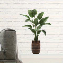 Green Plants Potted Wall Stickers PVC Leaves Creative Murals Paper