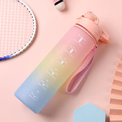 1000ml Gradient Sports Water Bottle with Time Marker