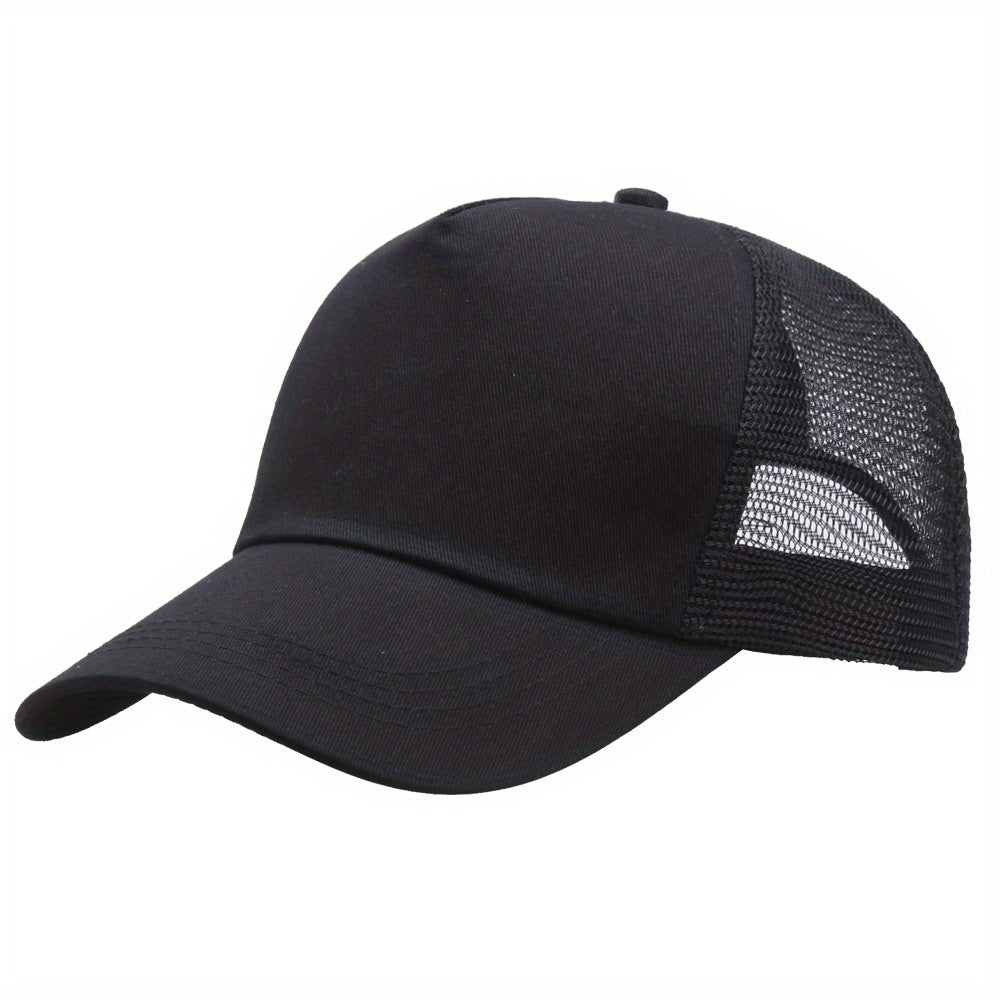 Outdoor Sports Baseball Cap Mesh Sunshade Hat Solid Travel Sun Hat