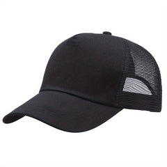 Outdoor Sports Baseball Cap Mesh Sunshade Hat Solid Travel Sun Hat