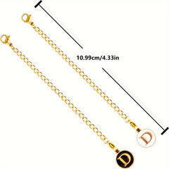 2pcs Initial Letter Cup Handle Charm Cup Identification Decorative Pendant