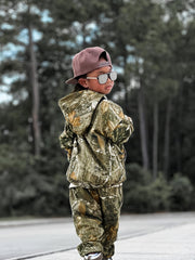 Boys Camo Hoodie Top & Pants Set Kids Spring Outfit