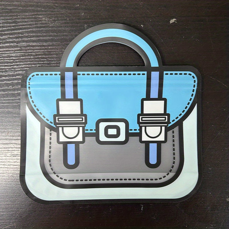 10 Pcs Hand Bag Shape Cookie Candy Zipper Bags for Party Supplies