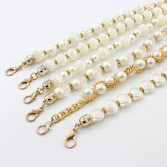 Women's Faux Pearl Thin Belt Decorative Dress Skirt Sweet Metal Belt