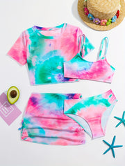 Girls Tie Dye Bikini Swimsuits Set