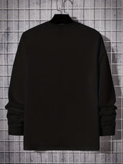Skeleton Print Men's Long Sleeve T shirt Vintage Style