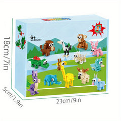 Animal Building Block Sets, Interchangeable Parts, 3-in-1 Shapes, DIY Toys