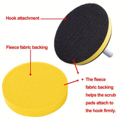 13-Piece Car Foam Polishing Pad Kit 6-Inch Buffing Pad Polisher Attachment
