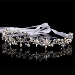 Golden Wedding Flower Headpiece for Bride Girls