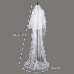 Ivory Bridal Veil Tulle Short