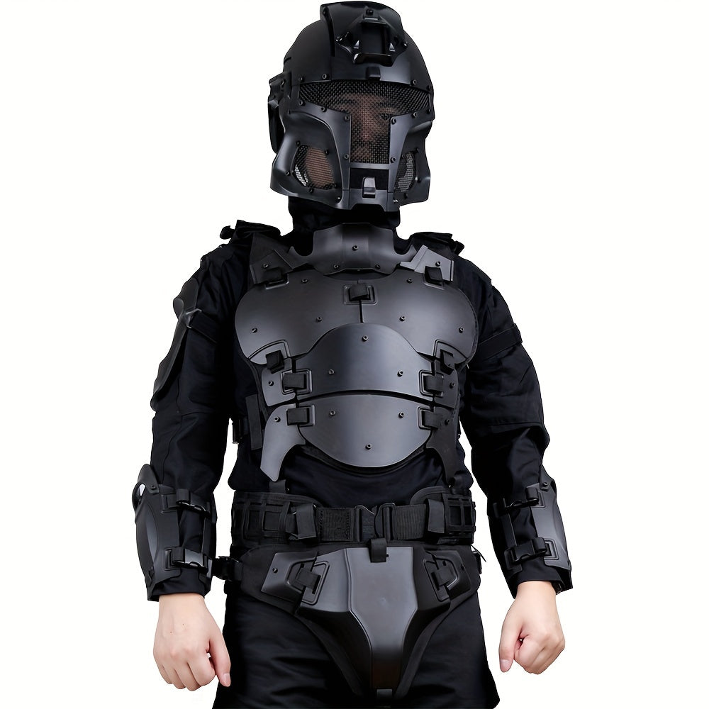 Outdoor Training Protective Vest Set with Adjustable Pads and Molle Belt