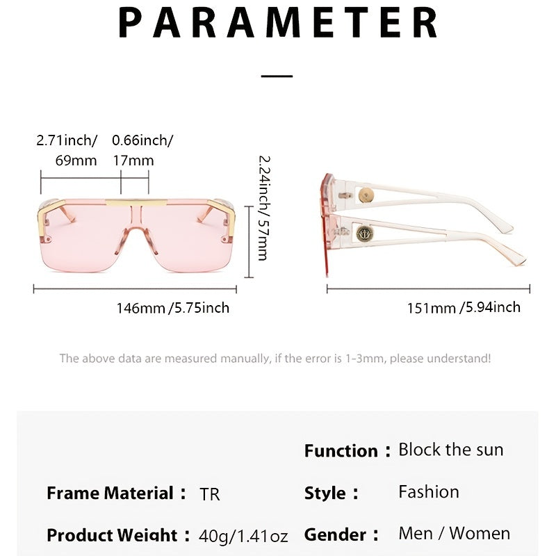 Polygon Sunglasses Vintage Punk Oversized Women's Eyewear