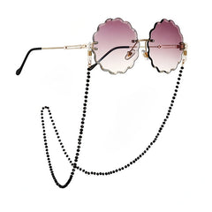 Vintage Crystal Beads Glasses Chain CCB Pearl Copper Alloy Mask Hanging Chain