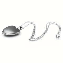 Winter Snowman Christmas Heart Pendant Necklace