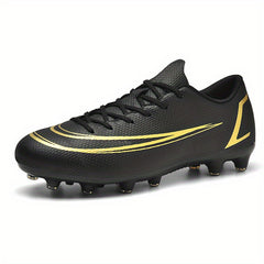 Boy's High Top AG Cleat Football Boots Anti-skid Lace Up Soccer Cleats