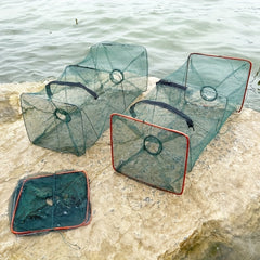 Portable Foldable Shrimp and Fish Trap Outdoor Fishing Net Cage