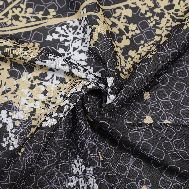 Vintage Floral Tree Print Scarf Hijab Shawl