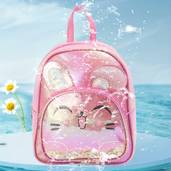 Rabbit Ears Backpack for Girls with Colorful Sequins Waterproof Lightweight Bag
