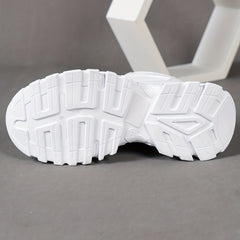 Women's Solid Platform Sneakers Lace Up Low Top Non slip Shoes