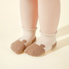 3 Pairs Baby Cartoon Socks Cotton Blend Mesh Breathable