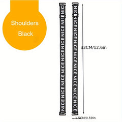 Letter Print Bra Shoulder Straps Elastic Adjustable Underwear Straps