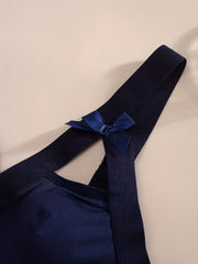 Cross Cut Out Bow Knot Sporty Bra