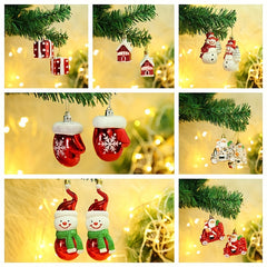 Christmas Decorations Plastic Socks Cane Pendants Small Pendants